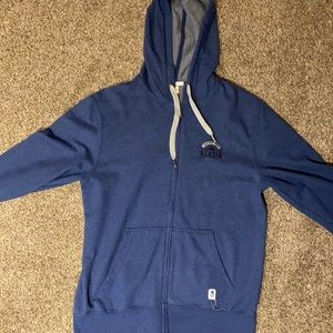 Blue bin blue Acadia National Park zip hoodie